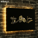 创意镂空灯箱广告牌挂墙式 店门头发光字 招牌定制户外门头定做服装