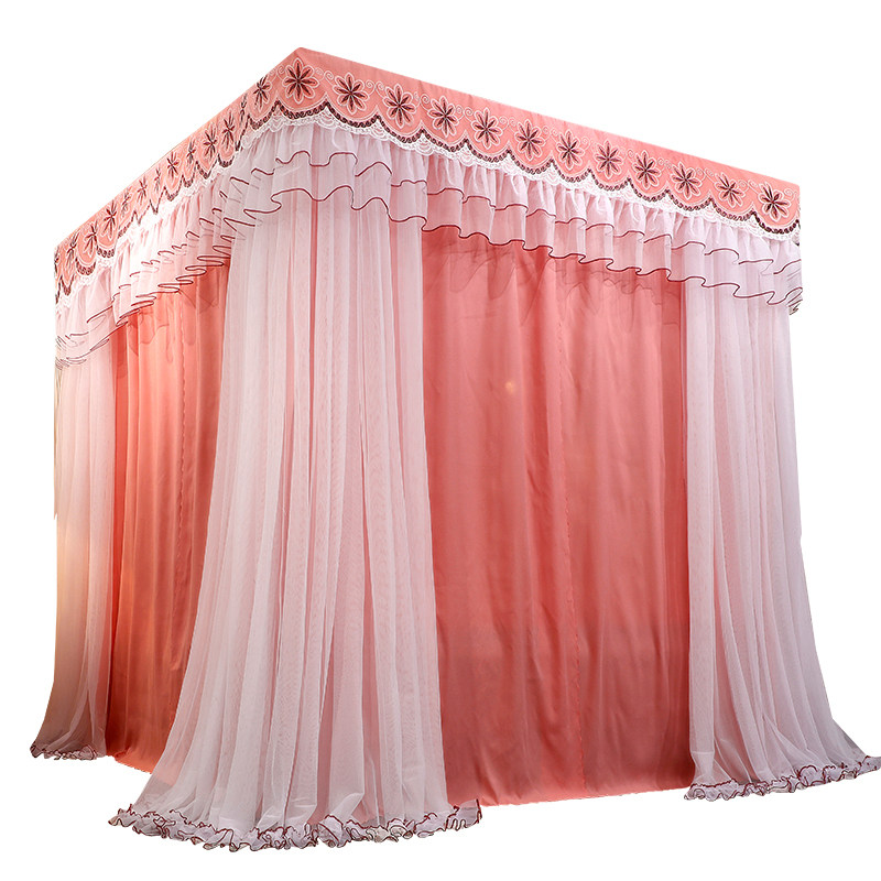 家用蚊帐加厚双层遮光1.8m1.5米床公主风防尘顶布落地床帘一体式,床上用品,蚊帐,淘宝优惠券,粉丝福利购,淘宝优惠卷