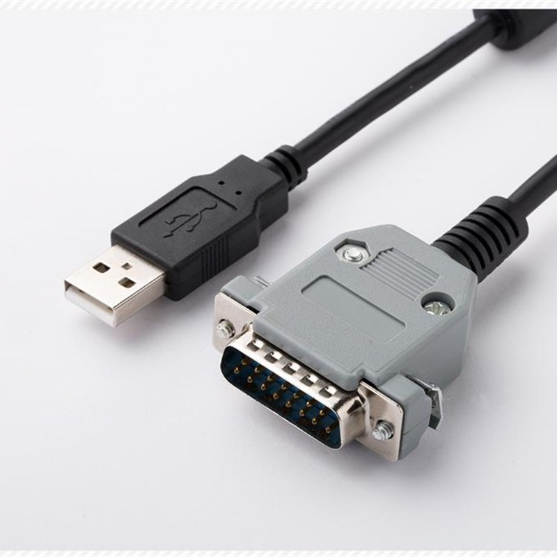适用永宏FBE编程电缆USB-FB-232P0-9F/15针公到USB接口数据下载线