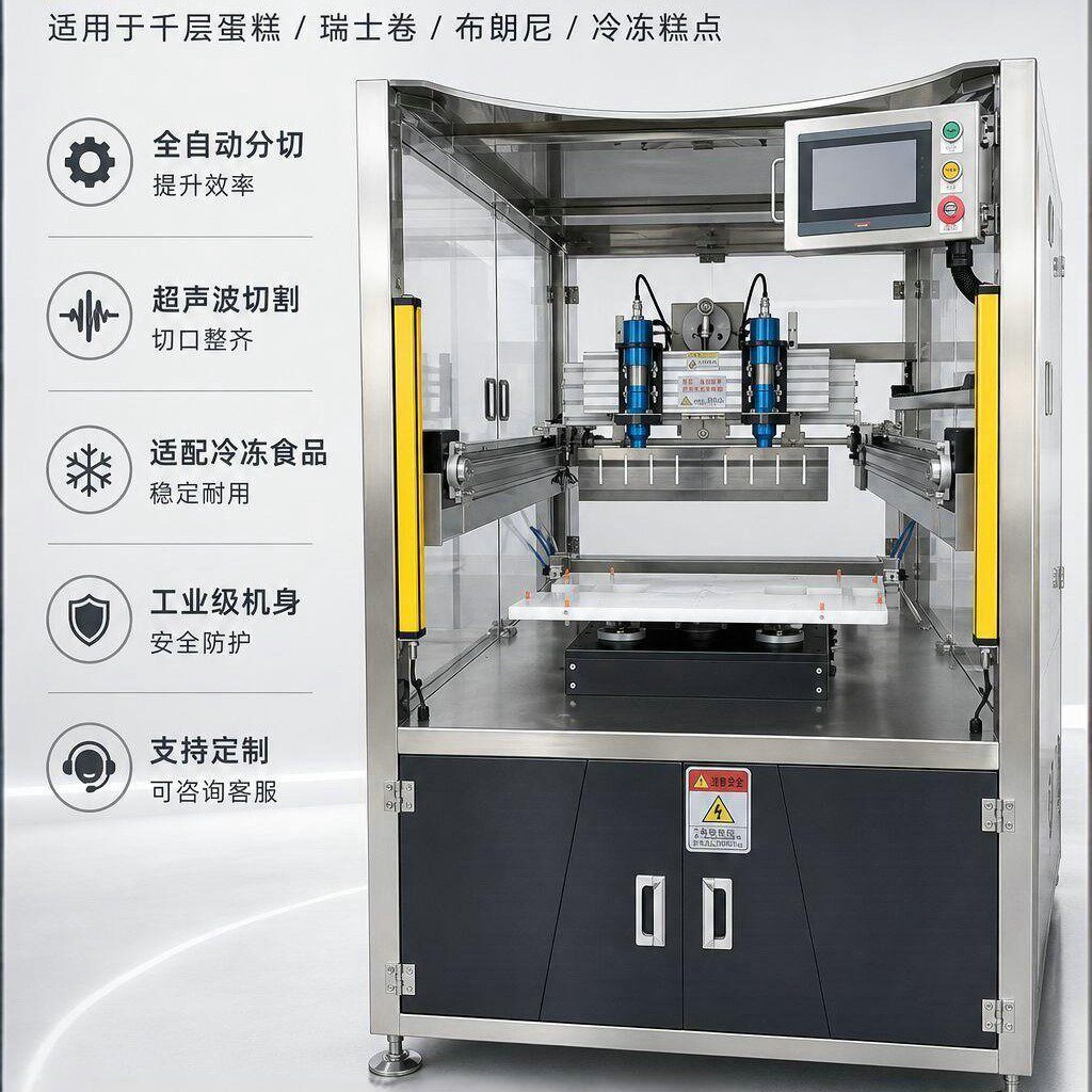 超声波全自动冰淇淋蛋糕智能切块机蛋糕店不锈钢商用食品机械设备
