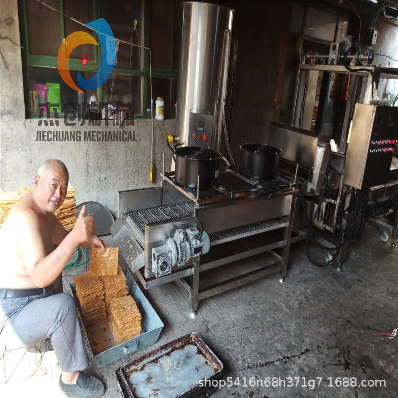 煎饼果子薄脆油炸机连续式全自动油炸设备市场热销薄脆油炸机器