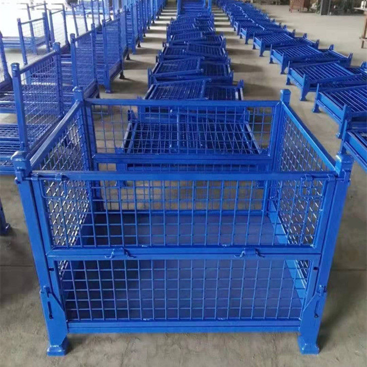 重型方管仓储笼 折叠铁皮钢制物料箱 非标定制可堆叠金属周转箱,搬运/仓储/物流设备,立体仓库设备,淘宝优惠券,粉丝福利购,淘宝优惠卷