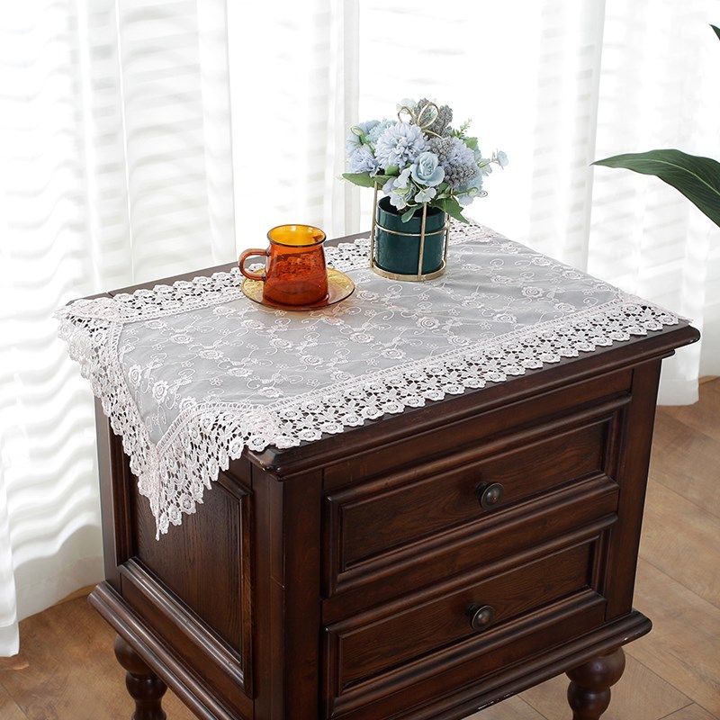 床头柜盖布欧式防尘电视柜盖布蕾丝小桌布方巾in风床头柜罩垫布,居家布艺,床头柜盖布,淘宝优惠券,粉丝福利购,淘宝优惠卷