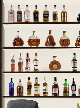 酒柜酒瓶装饰道具酒吧办公室高端空瓶仿真洋酒瓶装饰品