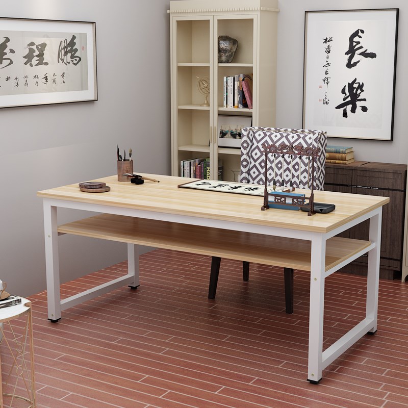 书桌书法桌子书画桌毛笔写字台电脑桌家用层培训辅导班绘画课桌