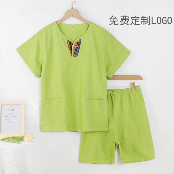 高档麻料汗蒸服男款足疗浴服洗浴客人睡衣中式禅SPA按摩桑拿服女