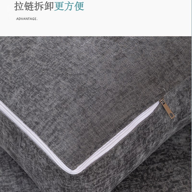 定做拉链沙发套浴帽松紧沙发笠加厚纯色雪尼尔绒布坐垫靠垫套罩柔