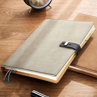 大号大码商务加厚笔记本子大学生读书日记本级皮质办公室用工作会