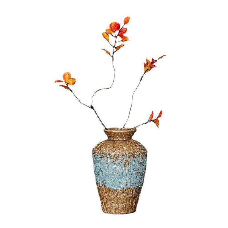 欧式复古风陶瓷瓶侘寂风客厅高级感粗陶罐干插器,家居饰品,花瓶,淘宝优惠券,粉丝福利购,淘宝优惠卷