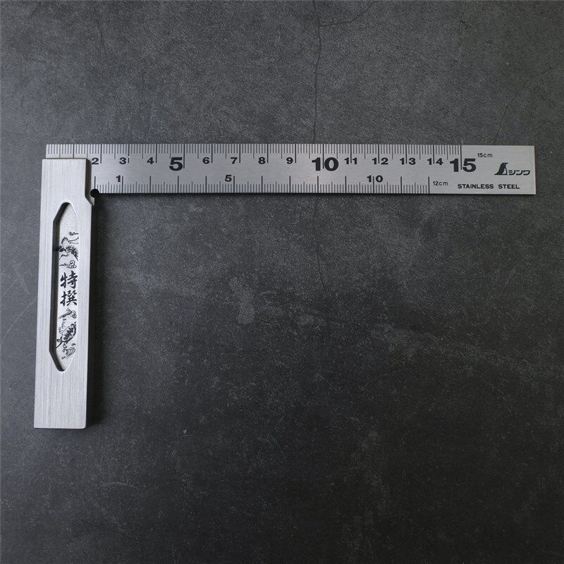 亲和木工宽座直角尺进口SHINWA 90度45度迷你拐尺62009 62081