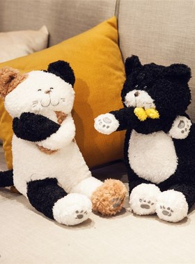 爱韩国黑猫iimo公仔玩偶猫咪毛绒安抚宝宝陪睡娃娃女生萌