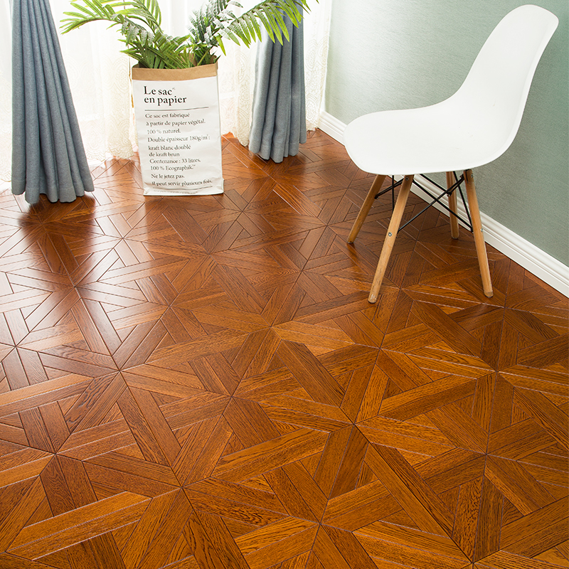 橡木拼花地板实木多层复合新三层实木地热地暖客厅卧室E0过道吊顶