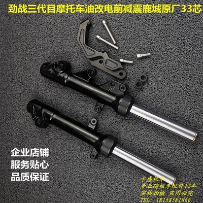 林海飞鹰劲战三代目前减震器油改电鹿城33芯实心右碟前避震转接码