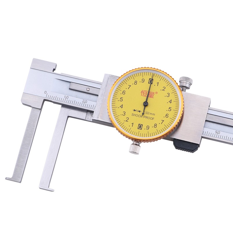 恒量内沟槽带表卡尺内径卡尺10-1//00mm0.02刀头长爪带表尺