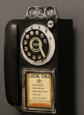 欧式复古电话机怀旧仿真模型公用座机老式创意咖啡厅客厅装饰