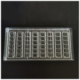 长条格子模具材料单排长方格子朱古力棒模具烘焙