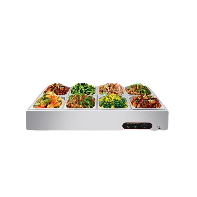 商用快餐保温台加热控温不锈钢台式保温售饭台食堂自助热菜打菜台