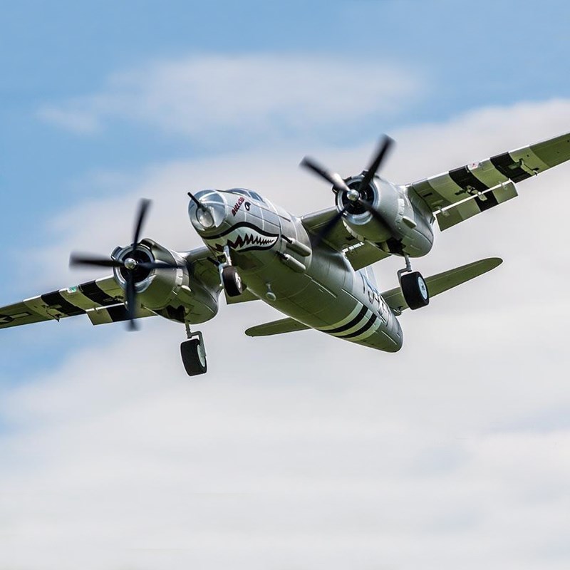 Dynam迪乐美B26二战1.5米电动航模飞机轰炸机固定翼4S动力像真机