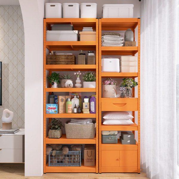 峰阳橙色碳钢七层家用阳台置物架杂物花架储物架落地加高省空间t1,收纳整理,阳台置物架,淘宝优惠券,粉丝福利购,淘宝优惠卷