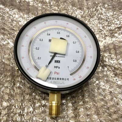 0.4级 双刻度精密压力表 雷派 yb-150a 1mpa145psi 150mm