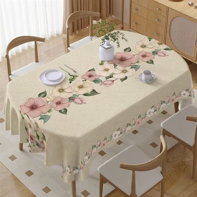 椭圆桌布防水防油免洗防烫2025E新款轻奢高级感餐桌垫茶几台布