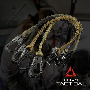 犀兕合甲 机降快速搭扣带海豹快速解脱弹力安全绳青蛙挂扣双头款