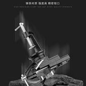 重型万向十字台钳 精密木工平口钳 开拓 带铁砧小型台钳台虎钳