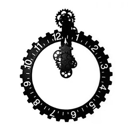 包邮20寸新款妙刻创意钟时尚钟齿轮静音钟欧式客厅挂钟壁钟送电池