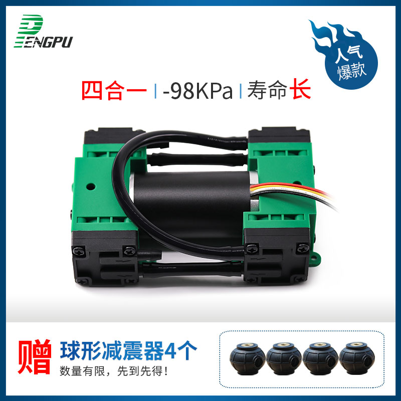 高负压真空泵微型-98KPa负压泵小型抽气泵无油迷你电动隔膜泵蓬普