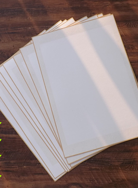 仿古画片半生熟麻宣卡纸白色生宣纸镜片画芯国画山水小品写意创作