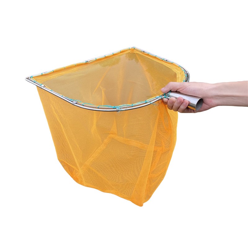不锈钢实心抄网头带内圈捞虾泥鳅螺蛳泡沫海鲜养殖场餐馆小眼鱼捞