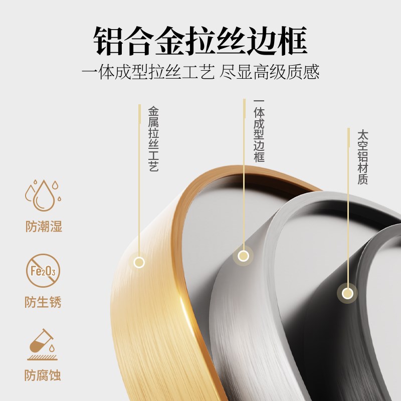 轻奢穿衣镜壁挂式家用全身镜卧室挂墙镜子贴墙自粘入户玄关试衣镜