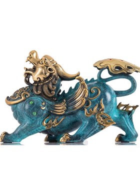 招财貔貅铜摆件一对客厅玄关办公室家居饰品开业乔迁送礼高档礼物