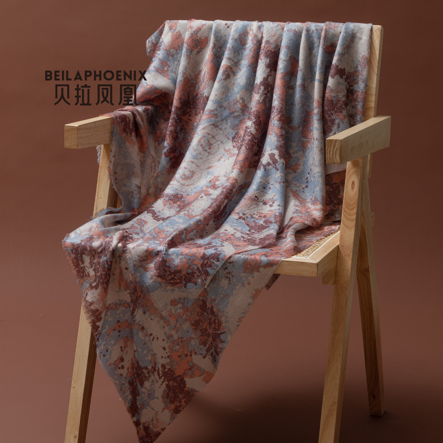 【羊绒围巾奢侈品牌】贝拉凤凰戒指绒外搭防晒披肩女时尚洋气高档