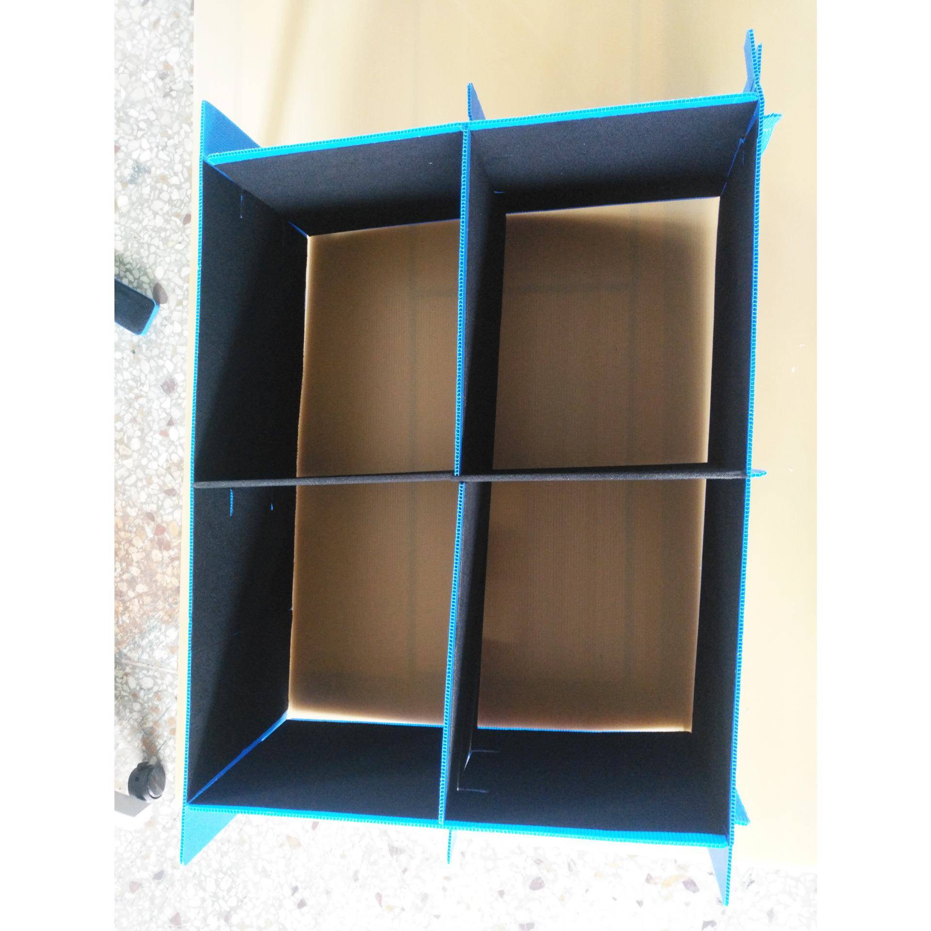 双面绒布刀卡零件保护内衬塑料中空板刀卡双层隔板pp塑料格挡