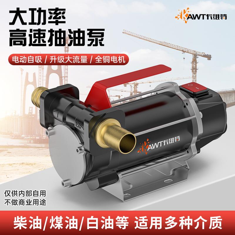 电动抽油泵12V24V220V伏柴油自吸泵计量加油枪小型加油机器