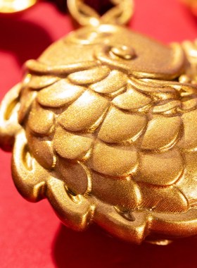 朱炳仁铜 有余钱挂件钥匙扣书包配饰钥匙链中式送礼锦鲤玄学挂饰