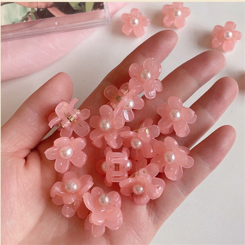 女童珍珠小号发夹抓夹儿童小花朵夹子头饰刘海神器碎发卡女侧边夹
