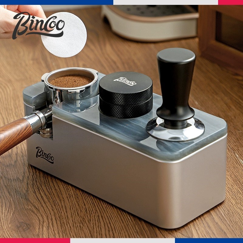 意式咖啡机手柄专用圆形粉碗滤纸二次滤水纸咖啡滤片51/58mm通用