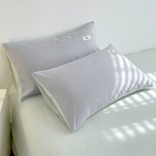 纯棉色织水洗棉枕套一对装 48cmx74cm 全棉枕头套枕芯内胆套夏季