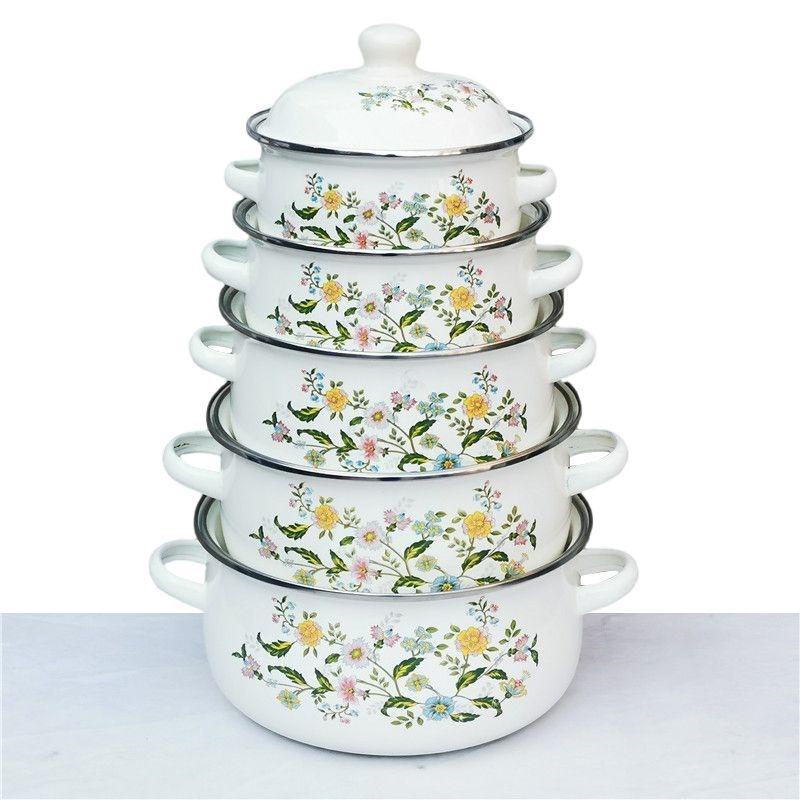 加厚双耳搪瓷锅猪油罐带盖小火锅家用煲汤炖锅熬中药锅电磁炉通用,厨房电器,商用汤锅/汤桶/煮面桶,淘宝优惠券,粉丝福利购,淘宝优惠卷