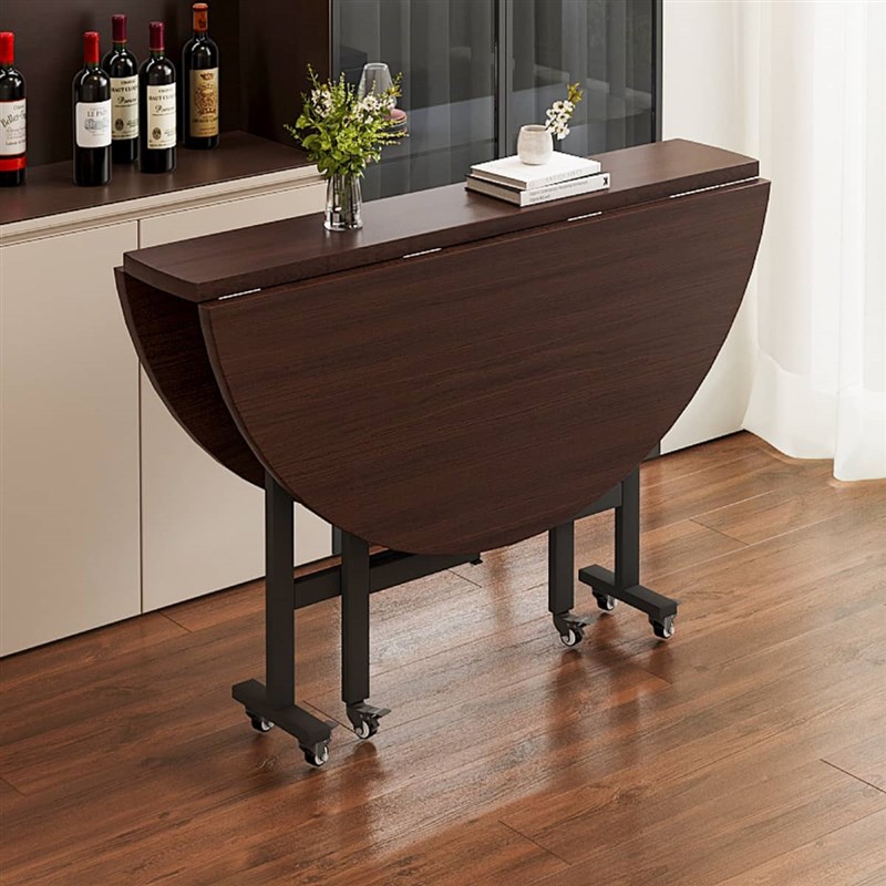 圆桌新中式餐桌简约小户型家用折叠餐桌10人饭桌餐厅圆形吃饭桌子