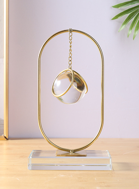 轻奢高级感水晶球摆件客厅桌面玄关电视柜高档装饰摆设家居工艺品