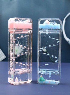 卡通长方形油漏油滴沙漏水滴桌面装饰摆件学生生日毕业礼物儿童节