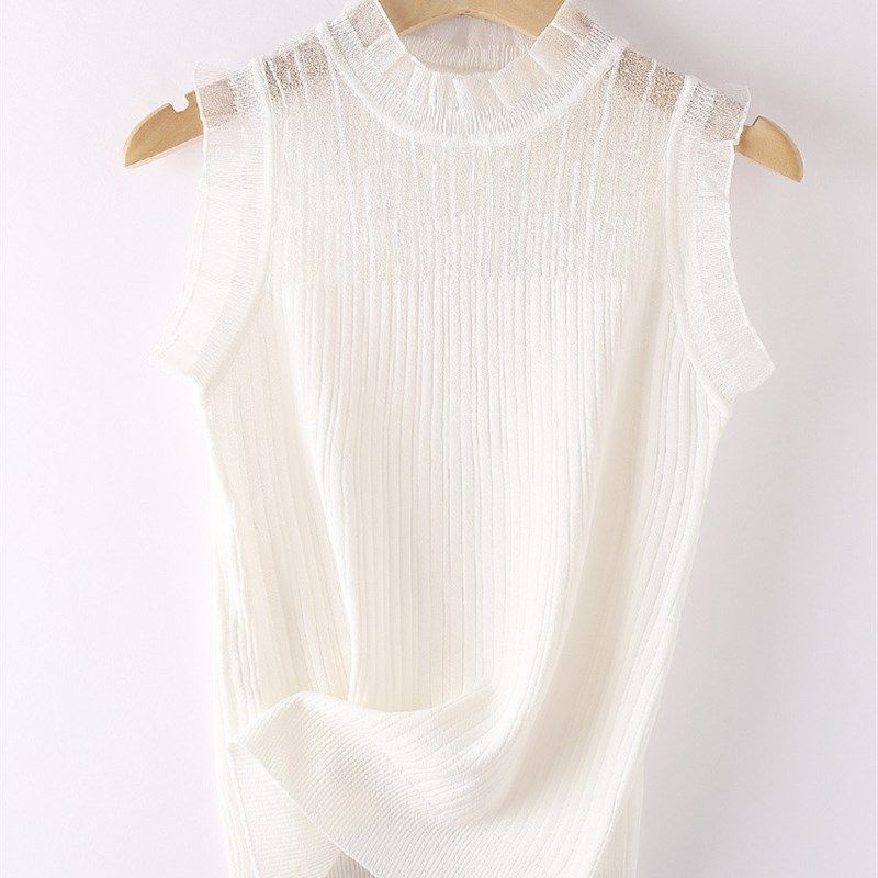 加肥加大码针织吊带背心女内搭新款木耳边无袖上衣镂空蕾丝打底衫,女装/女士精品,大码内搭,淘宝优惠券,粉丝福利购,淘宝优惠卷