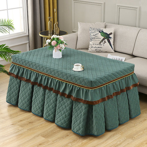 丝欣电炉罩烤火桌子罩长方形桌布套新款加厚加绒茶几被罩裙摆冬季