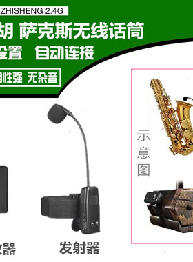 芝声无线二胡萨克斯拾音器舞台演出乐器专用麦克风电容式充电话筒