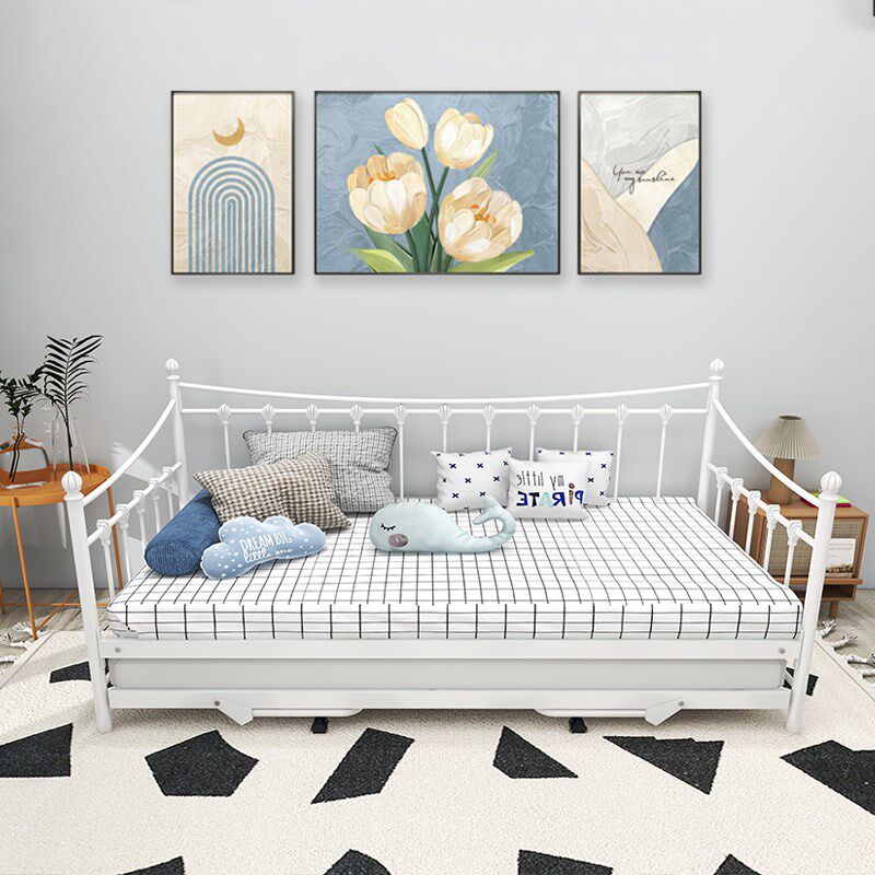 欧式铁艺沙发床含拖床子母床双层抽拉可移动看护床拼接大床1.8米