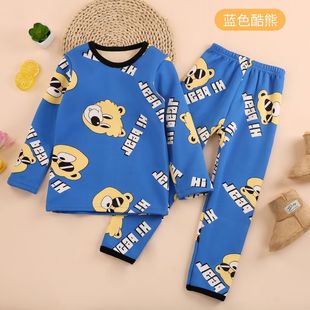 儿童内衣加绒男童秋衣秋裤保暖套装女童3小孩5纯棉7加厚9冬装11岁