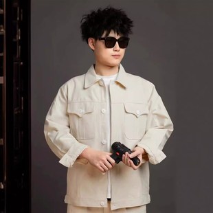 中核二三工作服中核五公司电焊服套装船厂抗火花耐磨帆布劳保服装